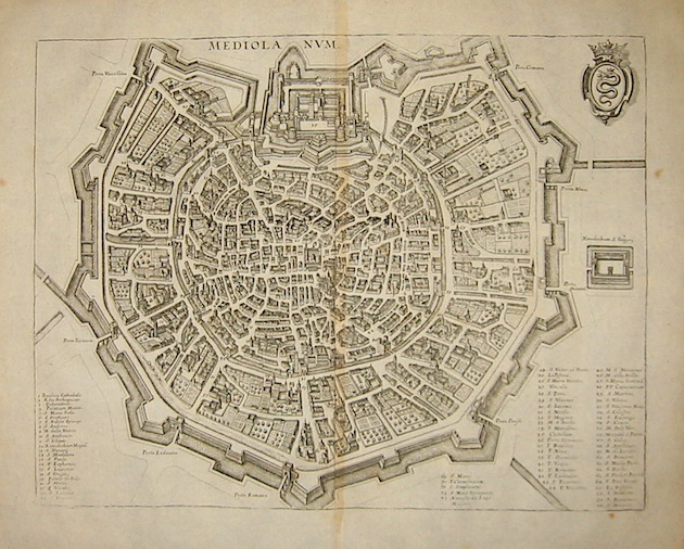 Merian Matthà¤us (1593-1650) Mediolanum 1688 Francoforte 